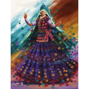 Bandah Ali, 18 x 24 Inch, Acrylic on Canvas, Figurative-Painting, AC-BNA-058